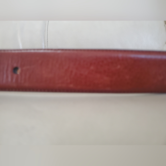 Brown Genuine Leather Men's Belt 46" - Picture 3 of 8